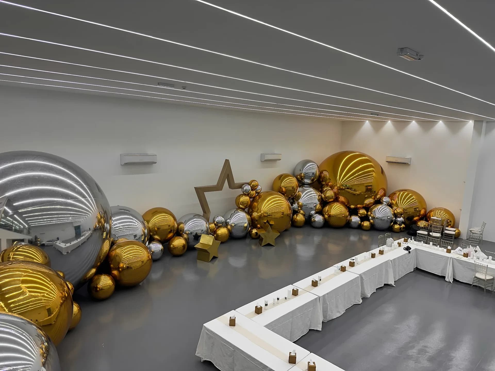 Pampa Events venue with modern décor and lighting in Dubai